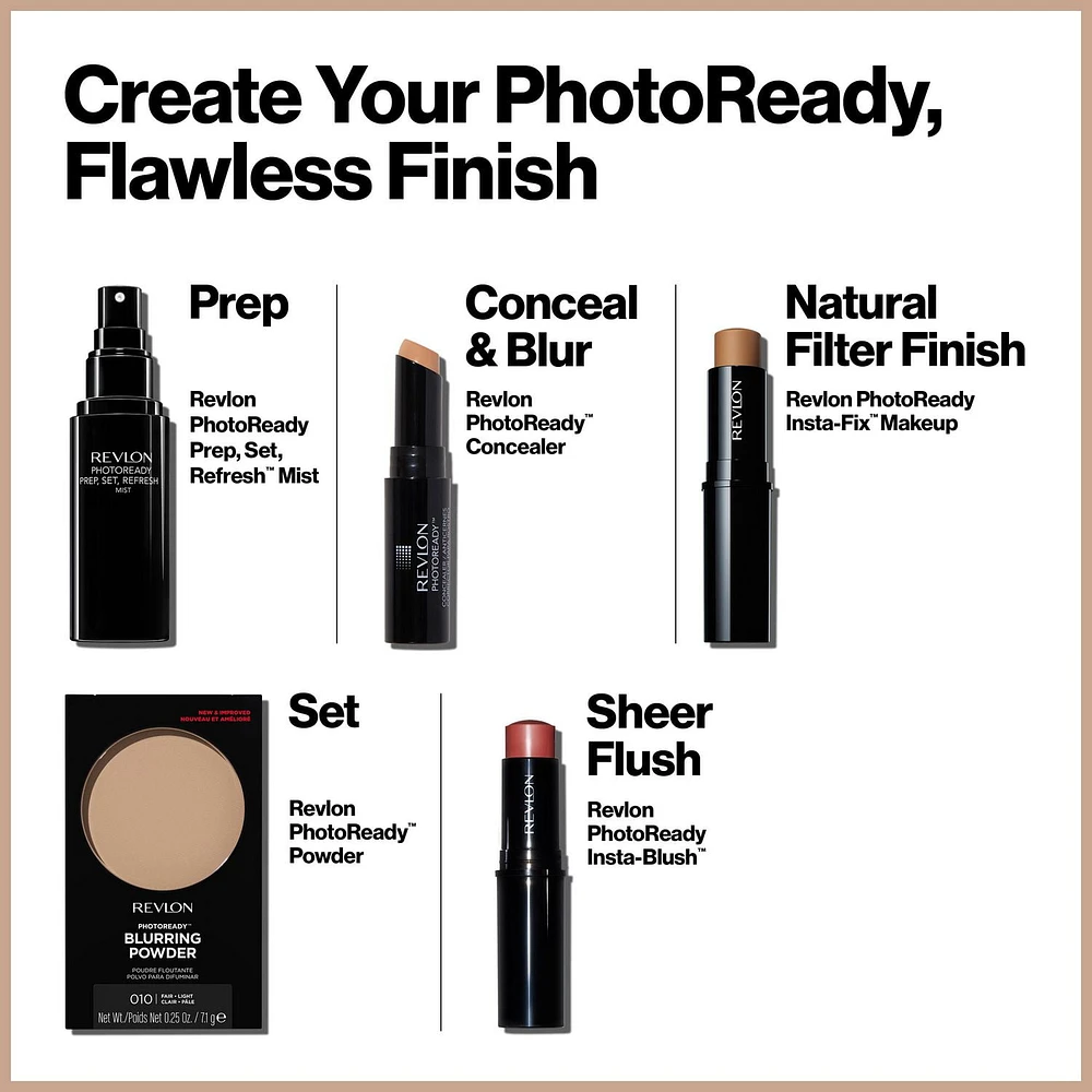 Poudre fixatrice floutante Revlon PhotoReady, longue tenue, couvrance totale, 7,1 g PHOTO PRESSÉE PWD 0,172 lb
