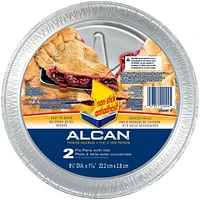 Alcan® Pie Pan Non-Stick Aluminum Foil Pan, 8.75" dia x 1"  2-pack