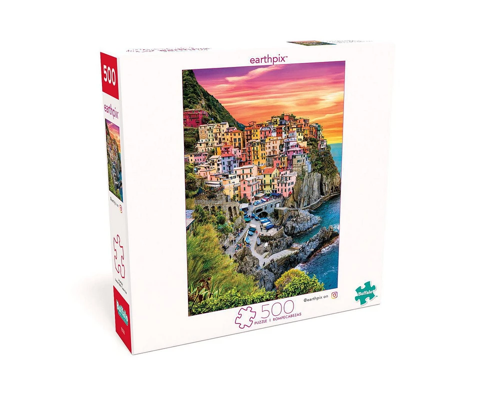 Buffalo Games Earthpix Cinque Terre Sunset 500 Piece Jigsaw Puzzle