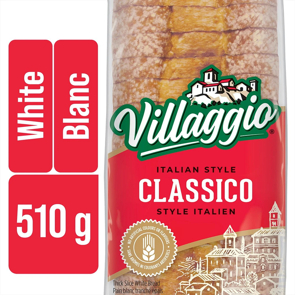 Villaggio® Classico Italian Style White Thick Sliced Bread, 510 g