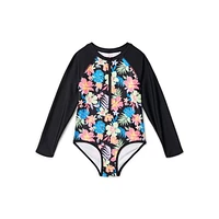 Justice Girls' Rash Guard 1-Piece