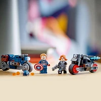 LEGO Marvel Black Widow & Captain America Motorcycles 76260 Buildable Marvel Toy for Kids Ages 6-8, Marvel Playset Based on the Avengers Age of Ultron Movie with a Captain America Bike & 2 Minifigures