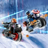 LEGO Marvel Black Widow & Captain America Motorcycles 76260 Buildable Marvel Toy for Kids Ages 6-8, Marvel Playset Based on the Avengers Age of Ultron Movie with a Captain America Bike & 2 Minifigures