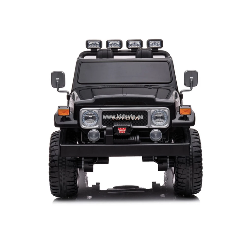 KidsVIP Licensed Toyota 2-Seater 24V Powered 4x4 Premium Ride-On Truck w/ Rubber Wheels, Music & Remote