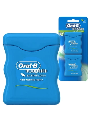 Oral-B Complete SatinFloss Dental Floss, Mint, 2 x 50 m