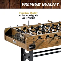 5 in Coventry Foosball Table, Durable Metal Legs and Stylish Design with Soccer Balls, Soccer Table, by Barrington Billiards