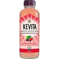 Boisson fermentée pétillante Kevita Fraise, açaï et noix de coco, 450 mL, 1 bouteille