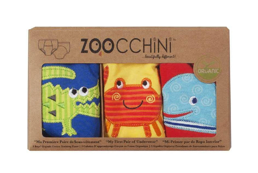 ZOOCCHINI Garçons filles Ensemble de 3 pantalons d'entraînement en coton biologique - Sous-vêtements d'entraînement de toilette