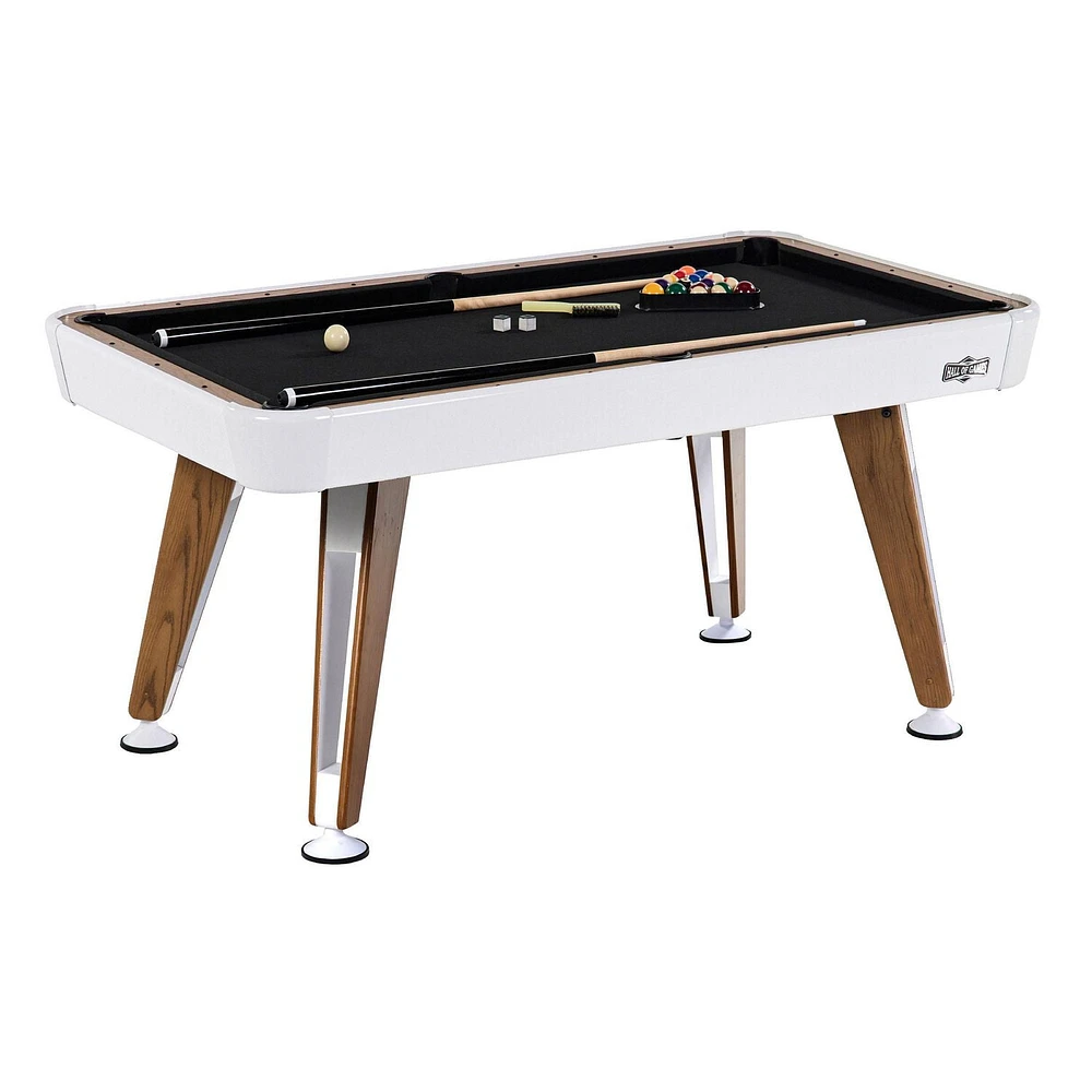 5.5 ft Apex  White Pool Table, Billiard Accessories Included, by Hall of Games