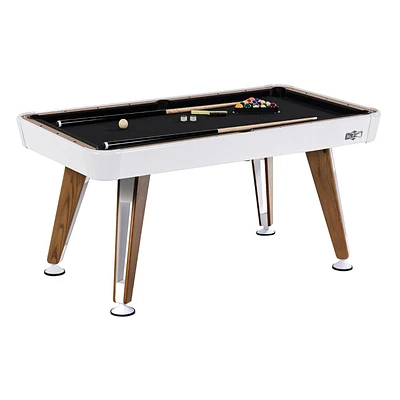 5.5 ft Apex  White Pool Table, Billiard Accessories Included, by Hall of Games