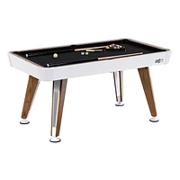 5.5 ft Apex  White Pool Table, Billiard Accessories Included, by Hall of Games