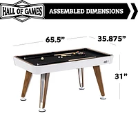 5.5 ft Apex  White Pool Table, Billiard Accessories Included, by Hall of Games