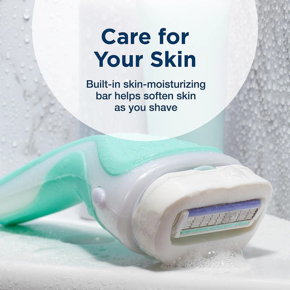 Schick Intuition Naturals Sensitive Care Womens Razor Refills with Vitamin E & Aloe, 3 Refills