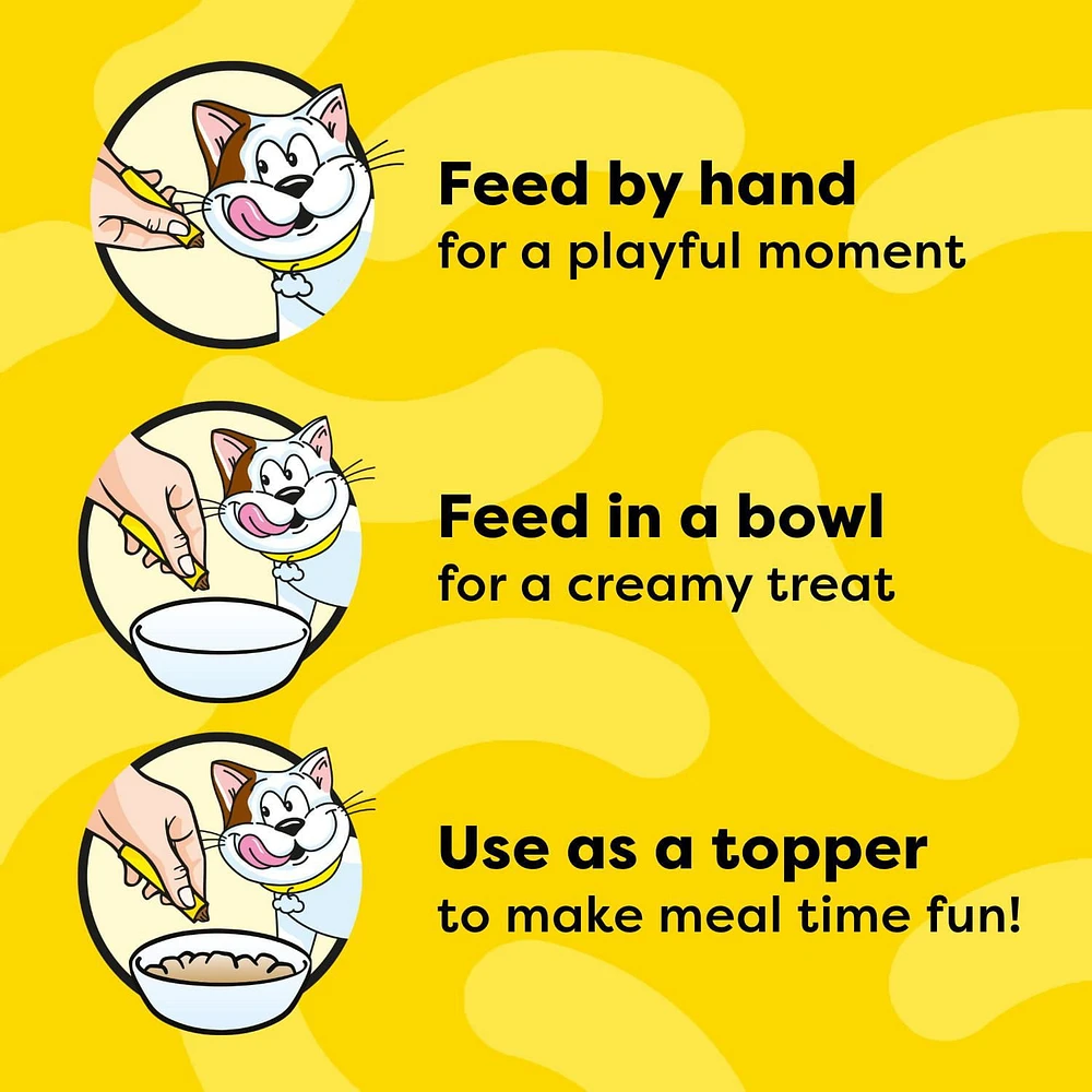 Temptations Creamy Puree Chicken and Beef Liver Lickable Adult Cat Treats, 24x12g
