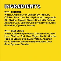 Temptations Creamy Puree Chicken and Beef Liver Lickable Adult Cat Treats, 24x12g