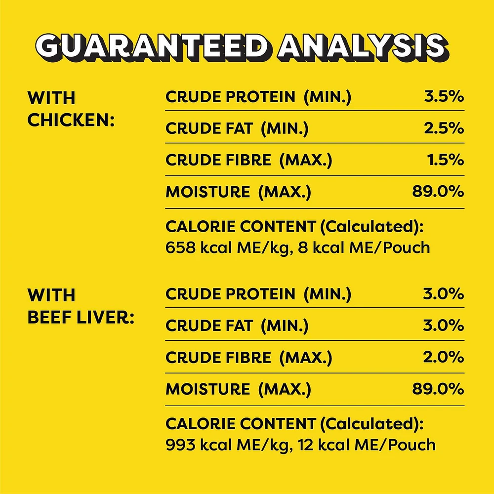 Temptations Creamy Puree Chicken and Beef Liver Lickable Adult Cat Treats, 24x12g