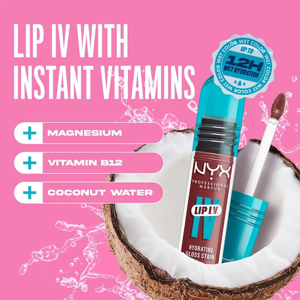 NYX Professional Makeup Sérum brillant à lèvres hydratant Lip IV Hydratation 12 hres