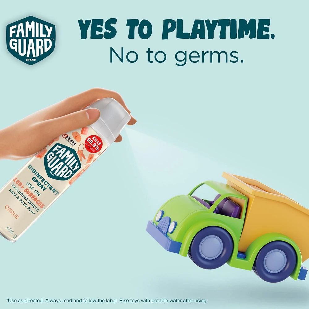 Family Guard™ Disinfectant Spray, Kills 99.9% of Germs, Citrus Scent, 496g
