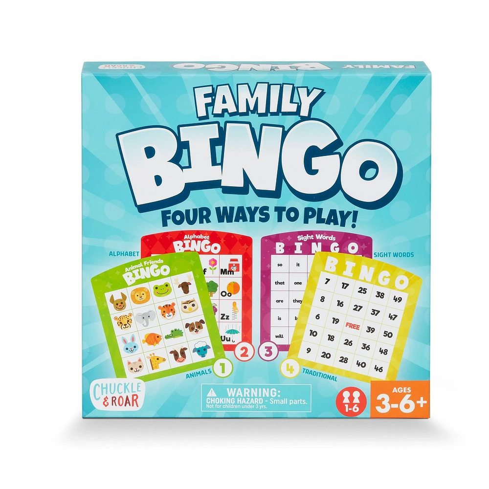 Chuckle & Roar Family Bingo for Children Ages 3-6+ by Buffalo Games