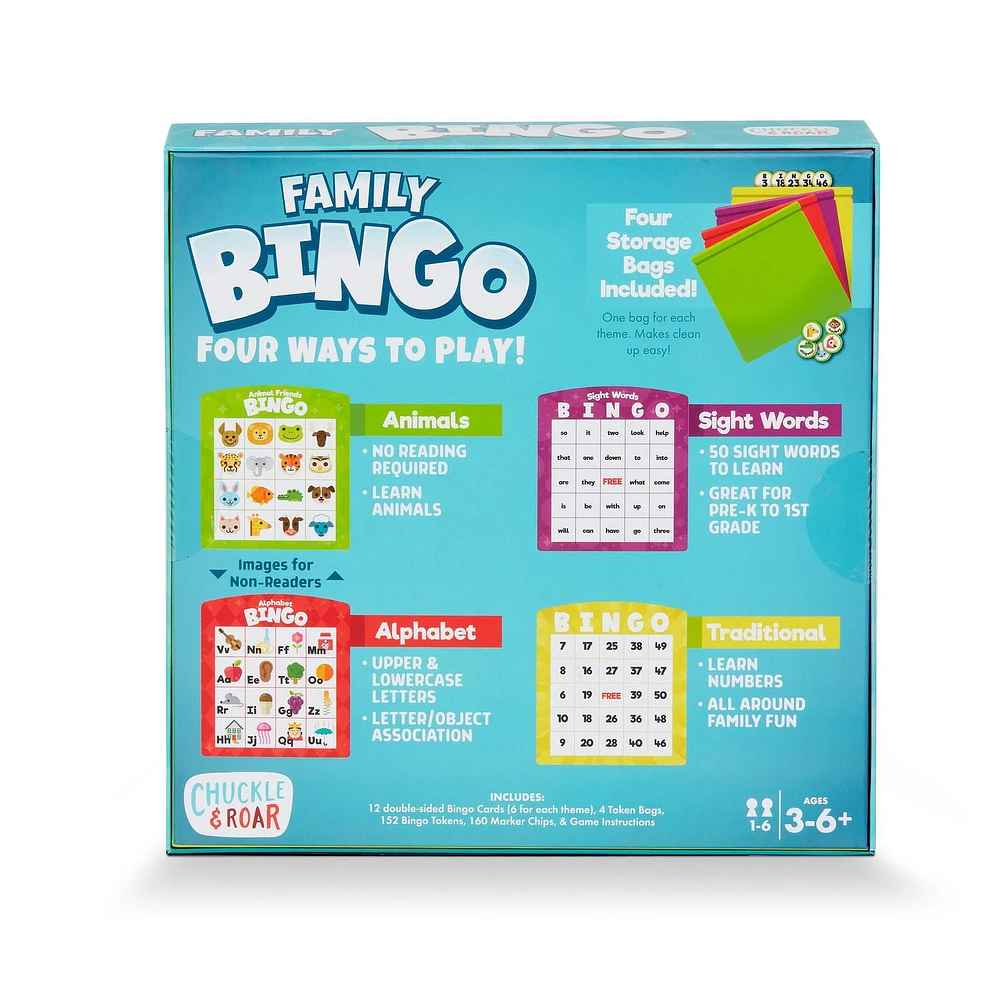 Chuckle & Roar Family Bingo for Children Ages 3-6+ by Buffalo Games