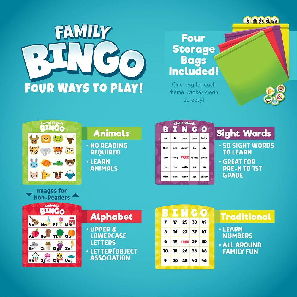 Chuckle & Roar Family Bingo for Children Ages 3-6+ by Buffalo Games