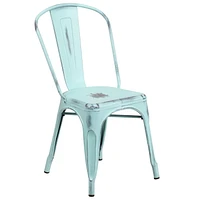 Distressed - Metal Indoor-Outdoor Stackable Chair