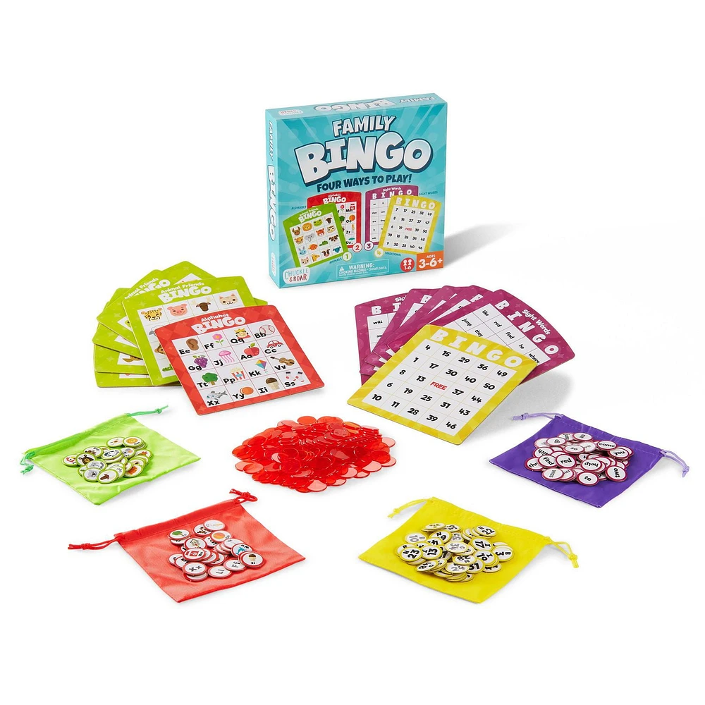 Chuckle & Roar Family Bingo for Children Ages 3-6+ by Buffalo Games