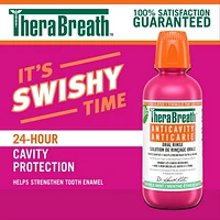 TheraBreath Anticavity Fluoride Mouthwash, Sparkle Mint, Dentist Formulated, 473ml, Therabreath Anti Cavity