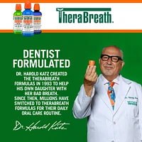 TheraBreath Anticavity Fluoride Mouthwash, Sparkle Mint, Dentist Formulated, 473ml, Therabreath Anti Cavity