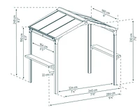 Austin 6 ft. x 8 ft. Black / Grey Opaque BBQ Garden Gazebo