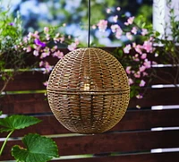 BOHO Hanging light -14" Diameter, Solar Power/Warm White Light