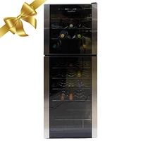 Koolatron 45 Bottle Dual Zone Wine Cooler Freestanding Wine Fridge