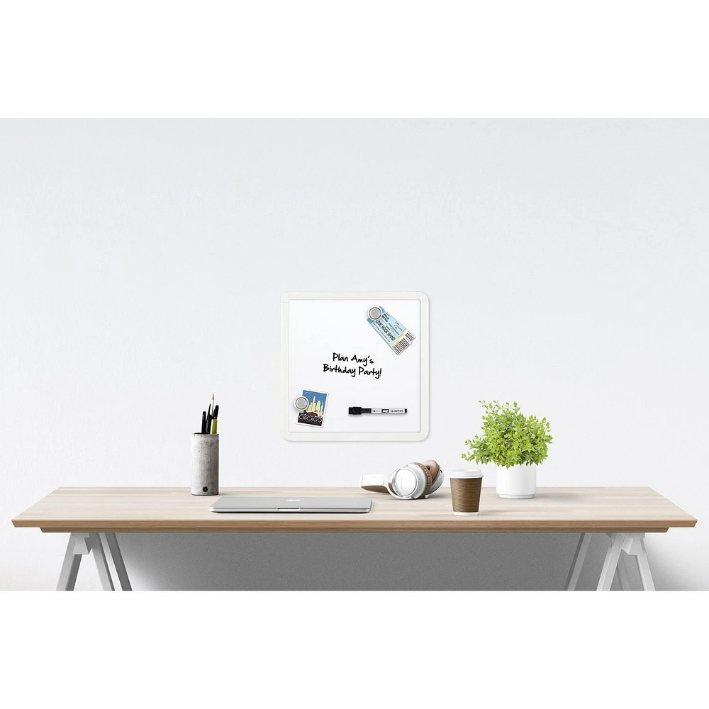 Quartet Plastic Frame 12"x12" Dry Erase Board, Dry Erase Board