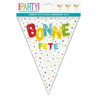 Bright Bonne Fete Flag Banner, 12 ft