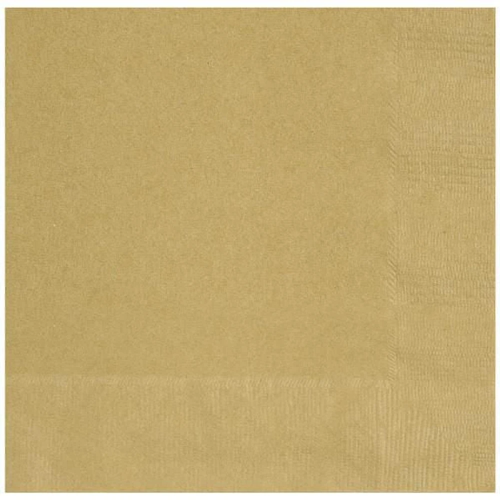 Gold Solid Lunch Napkins, 65ct