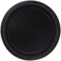 Black Round 7" Dessert Plates, 70ct