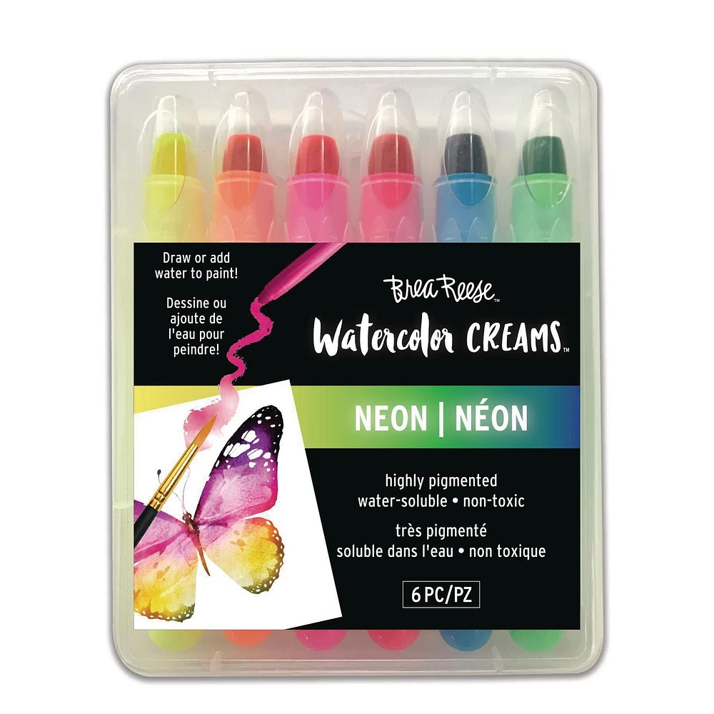 Brea Reese Neon Watercolor Creams, 6 pieces