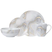 Safdie & Co. Dinnerset 16PC Electric Marble