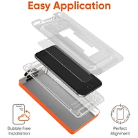 onn. iPhone 6/6s/7/8/SE 2020/SE 2022 Protector, Easy Alignment Tray