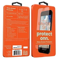 onn. iPhone 6/6s/7/8/SE 2020/SE 2022 Protector, Easy Alignment Tray