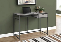 Monarch Specialties Computer Desk, Home Office, Laptop, Storage Drawer, 42"l, Work, Metal, Laminate, Grey, Contemporary, Modern