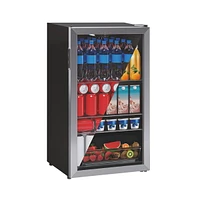 Arctic King 115-Can Beverage Fridge & Cooler, Stainless Steel Look