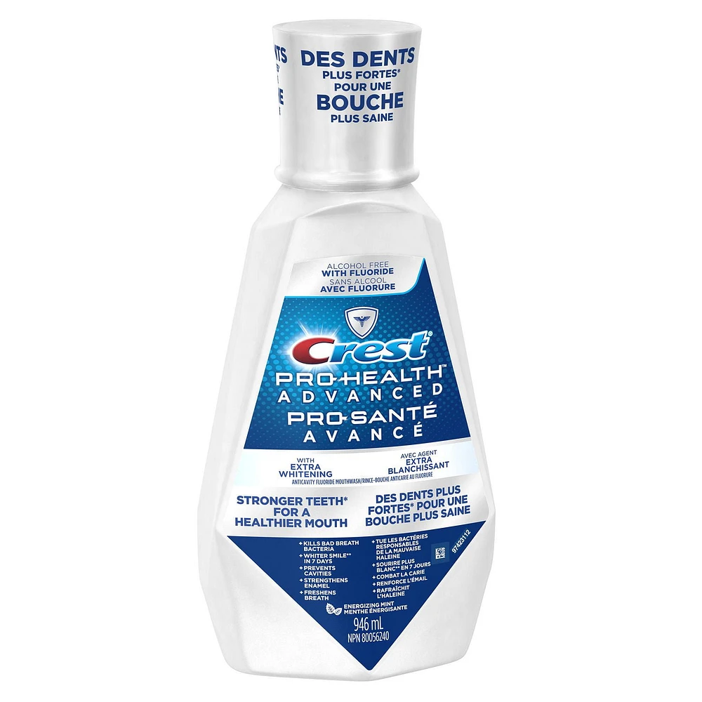 Crest Pro-Health Advanced Extra Whitening Mouthwash, 946 mL