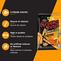 Black Diamond Cheestrings X-Treme Nacho, 12 Pack, 252 g