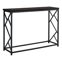 Monarch Specialties Accent Table, Console, Entryway, Narrow, Sofa, Living Room, Bedroom, Metal, Laminate, Brown, Black, Contemporary, Modern