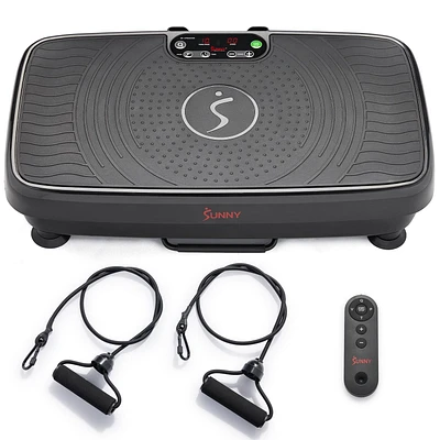 Sunny Health & Fitness Vibration Platform Exercise Machine with Resistant Band - SF-VP822056