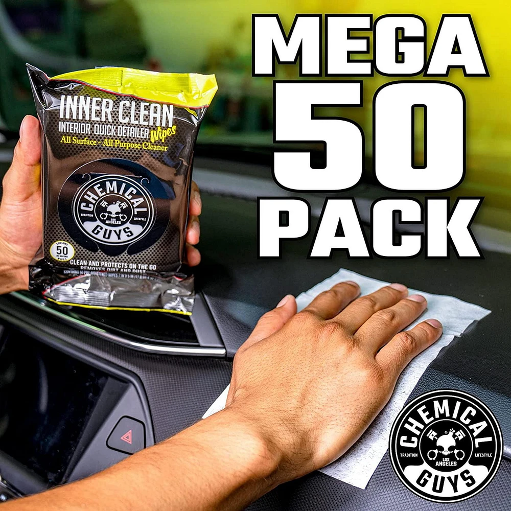 Chemical Guys Innerclean interior quick detailer & protectant car wipes