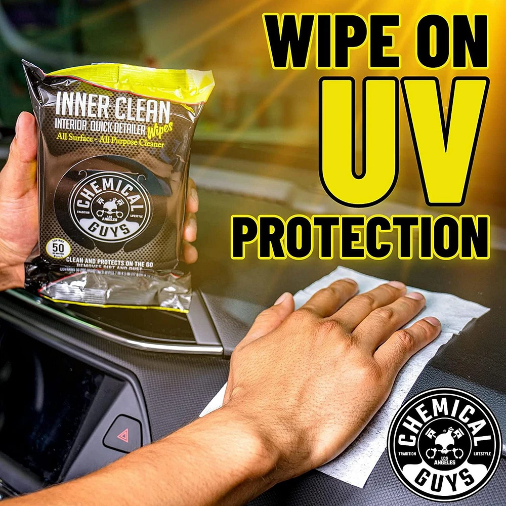 Chemical Guys Innerclean interior quick detailer & protectant car wipes