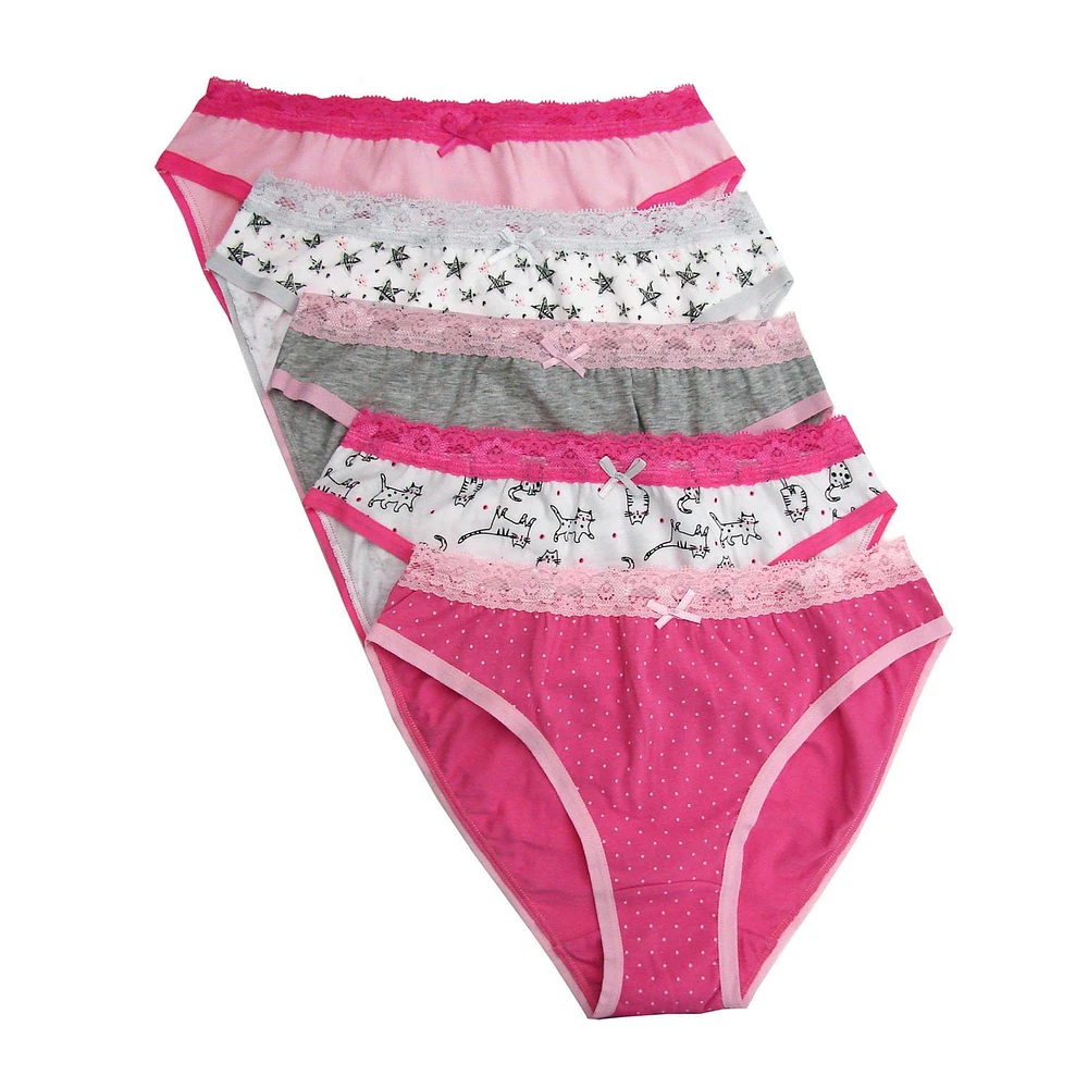 George Girls 5 per Pack Bikini Assortment 95% Coton, 5% Spandex