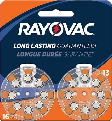 Paquet de 8 piles d'appareil auditif Rayovac format 10